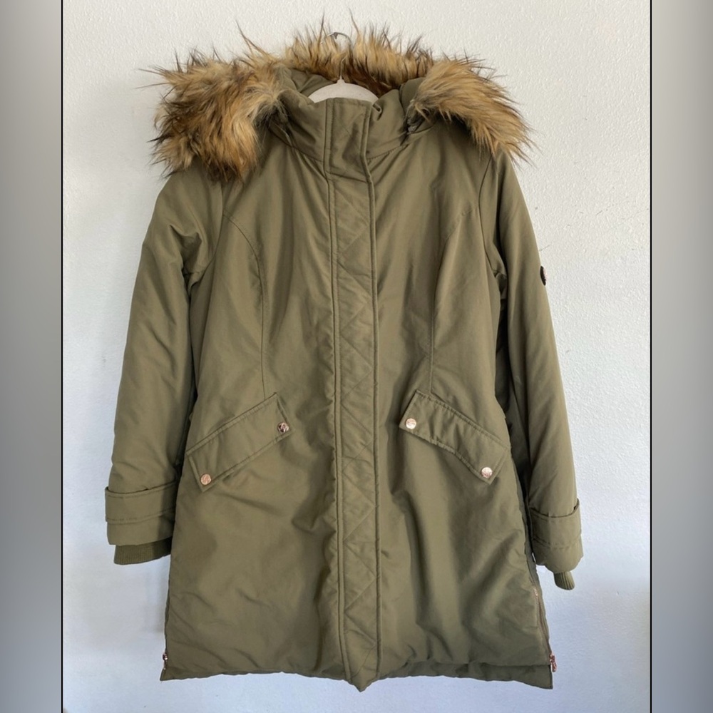 Jessica Simpson Olive Green Jacket with Leopard Lining